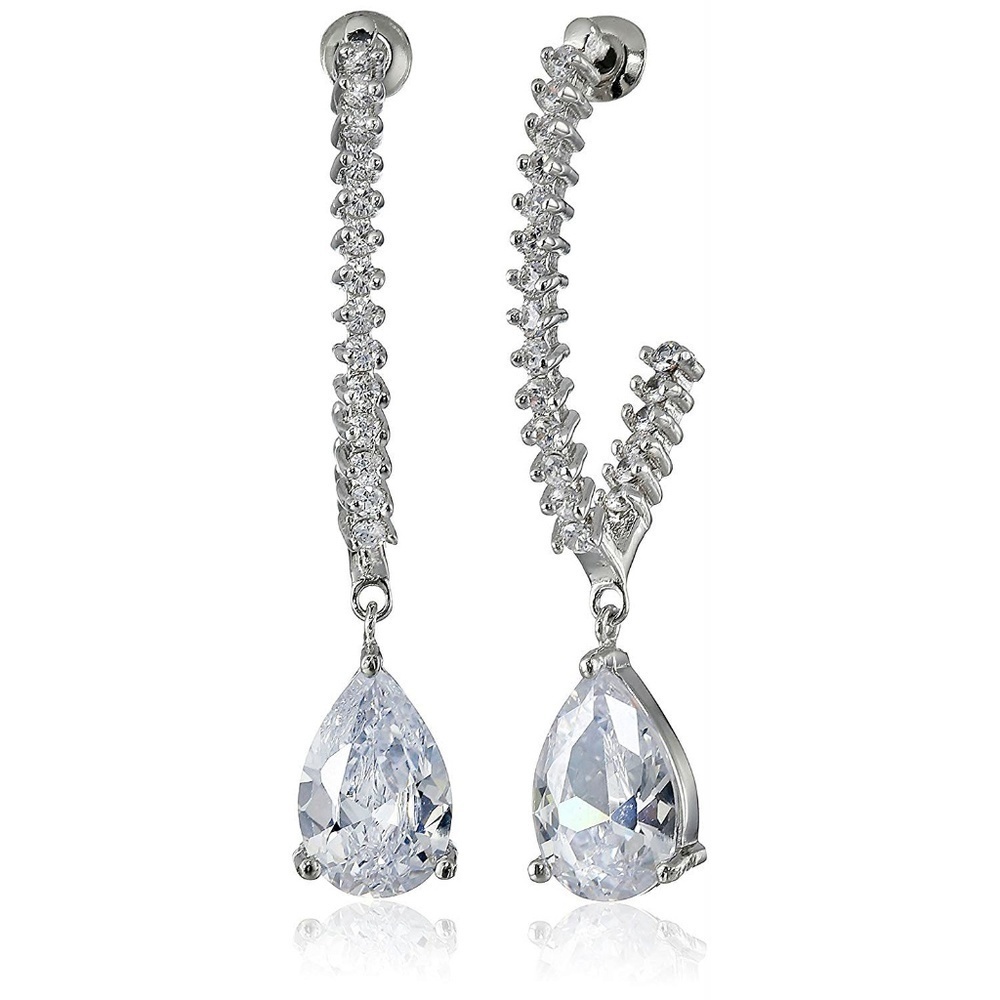 CZ by Kenneth Jay Lane Station Tear Drop Earrings